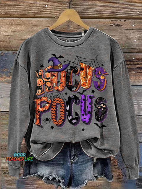 Halloween Hocus Pocus Decorative Pattern Casual Sweatshirt