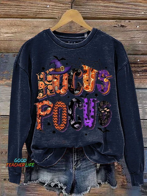 Halloween Hocus Pocus Decorative Pattern Casual Sweatshirt