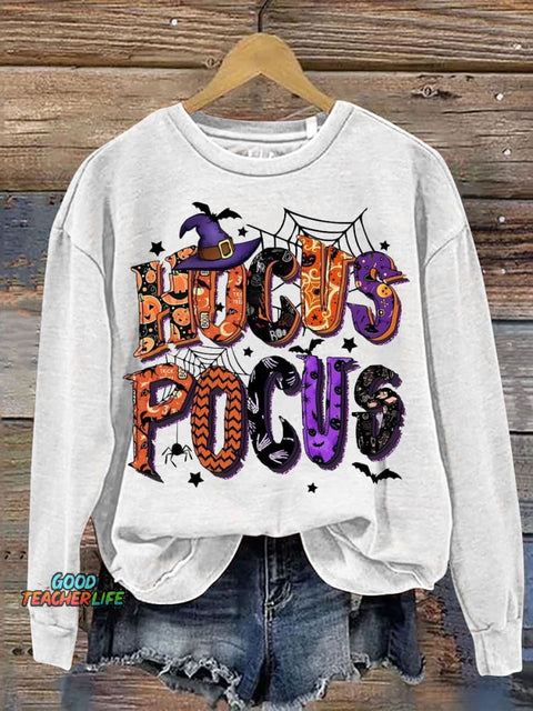 Halloween Hocus Pocus Decorative Pattern Casual Sweatshirt