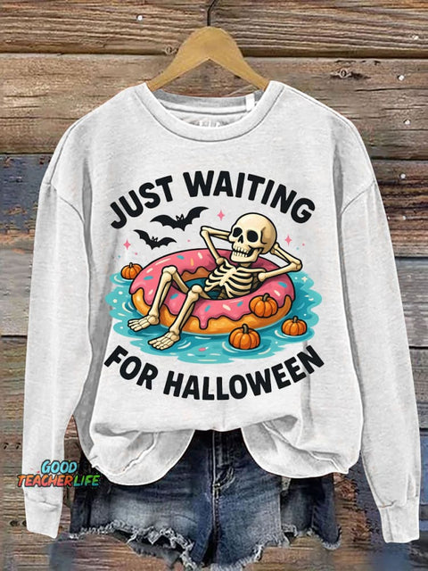 Waiting Halloween Decorative Pattern Casual Sweatshirt