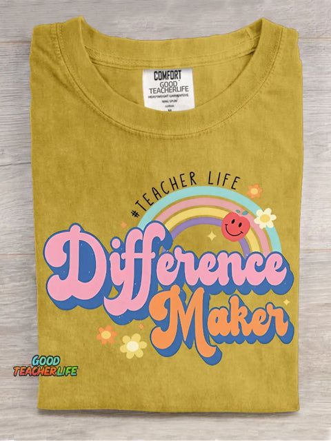 Teacher Life Difference Maker T-shirt