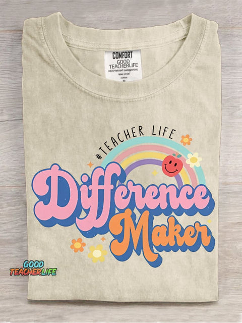 Teacher Life Difference Maker T-shirt