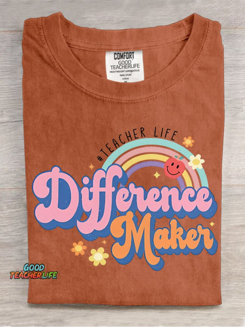 Teacher Life Difference Maker T-shirt