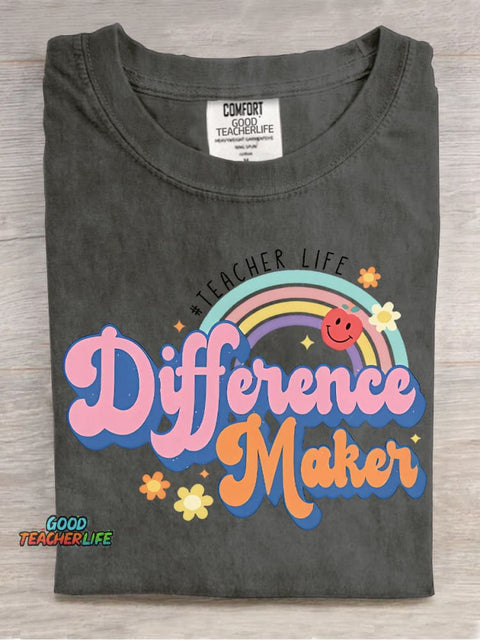 Teacher Life Difference Maker T-shirt