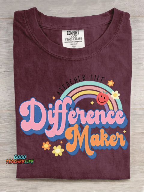 Teacher Life Difference Maker T-shirt