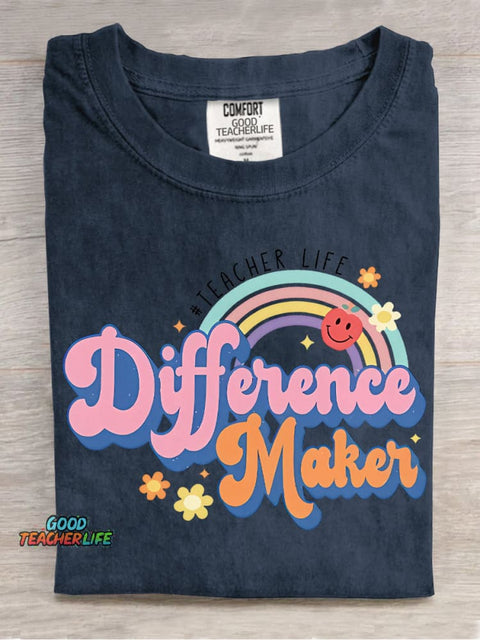Teacher Life Difference Maker T-shirt