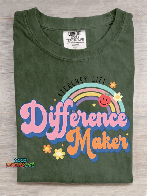 Teacher Life Difference Maker T-shirt