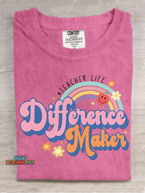 Teacher Life Difference Maker T-shirt