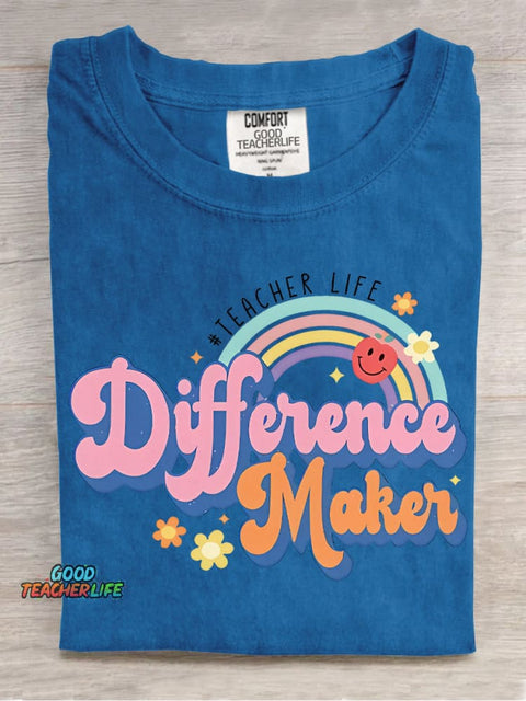 Teacher Life Difference Maker T-shirt
