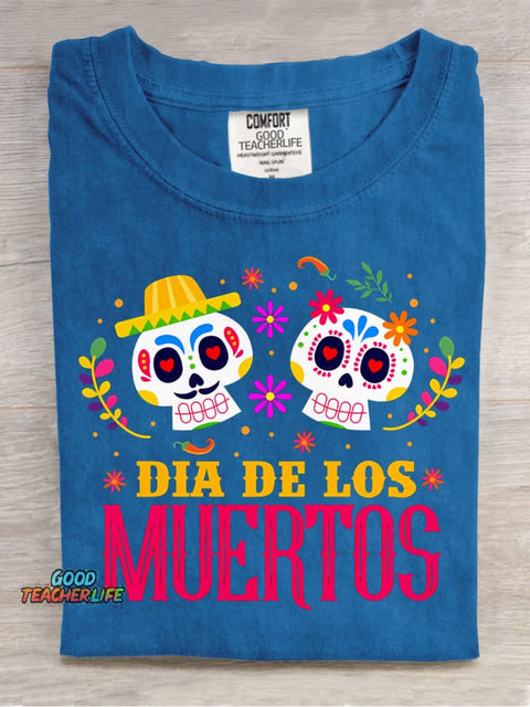 Day of The Dead Día De Los Muertos Decorative Pattern T-shirt