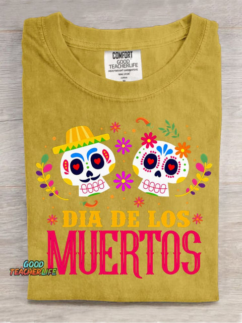 Day of The Dead Día De Los Muertos Decorative Pattern T-shirt