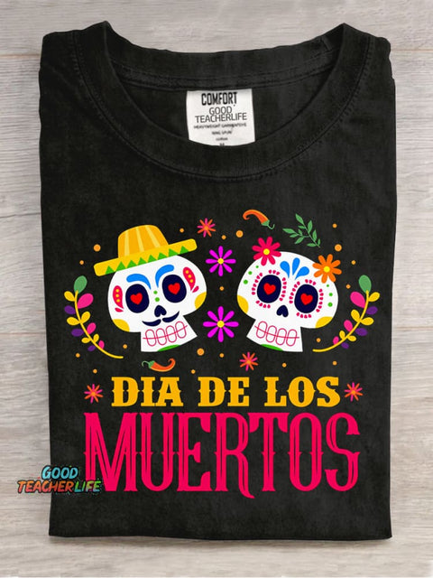 Day of The Dead Día De Los Muertos Decorative Pattern T-shirt
