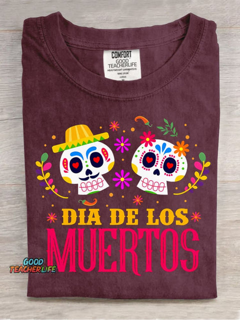 Day of The Dead Día De Los Muertos Decorative Pattern T-shirt