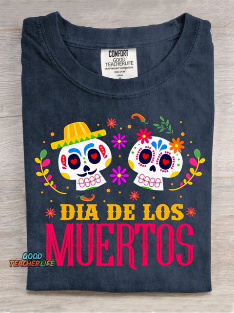 Day of The Dead Día De Los Muertos Decorative Pattern T-shirt
