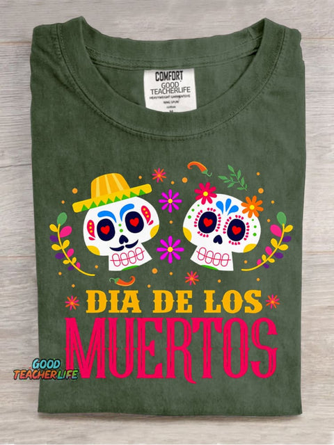 Day of The Dead Día De Los Muertos Decorative Pattern T-shirt