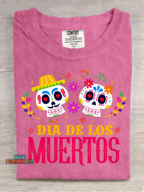 Day of The Dead Día De Los Muertos Decorative Pattern T-shirt