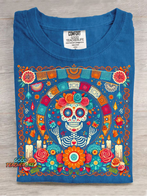 Day of The Dead Día De Los Muertos Decorative Pattern T-shirt