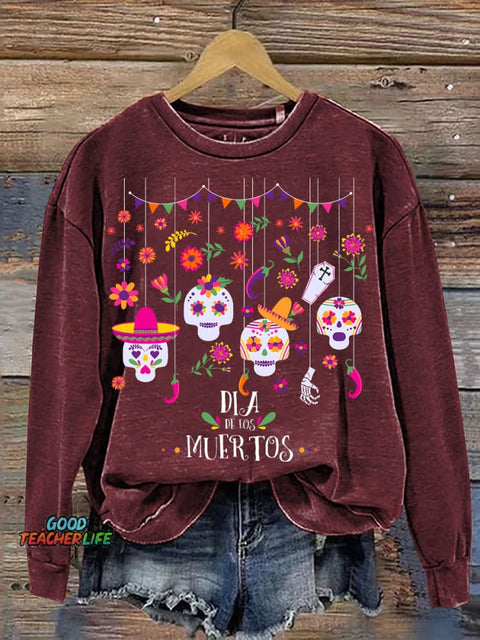 Day of The Dead Día De Los Muertos Casual Sweatshirt