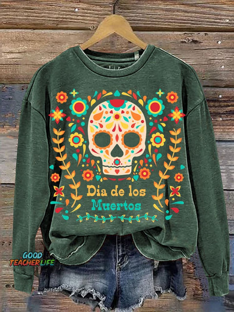 Day of The Dead Día De Los Muertos Casual Sweatshirt