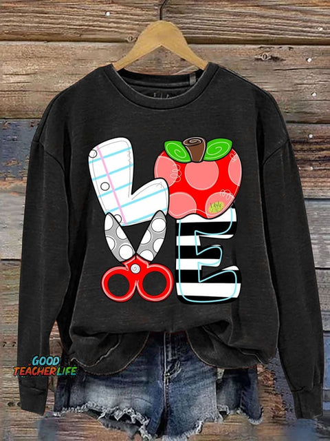 Love Learning Decorative Patterns Casual Sweatshirt