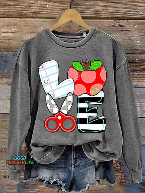 Love Learning Decorative Patterns Casual Sweatshirt