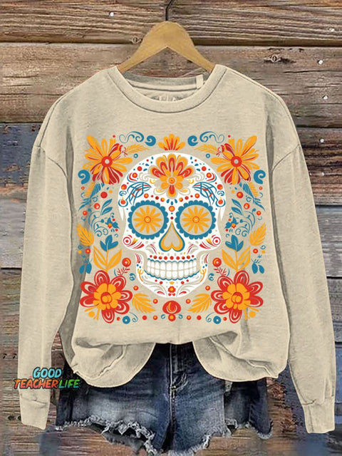 Day of The Dead Decorative Pattern Casual Sweatshirt