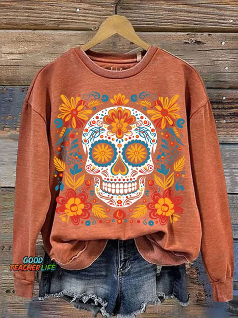Day of The Dead Decorative Pattern Casual Sweatshirt