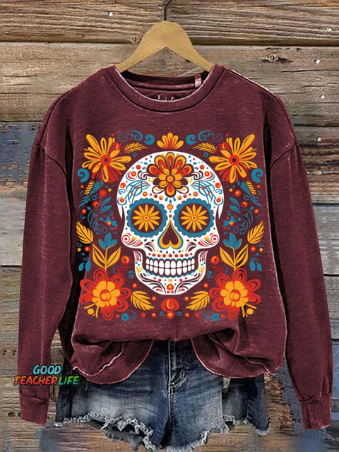 Day of The Dead Decorative Pattern Casual Sweatshirt