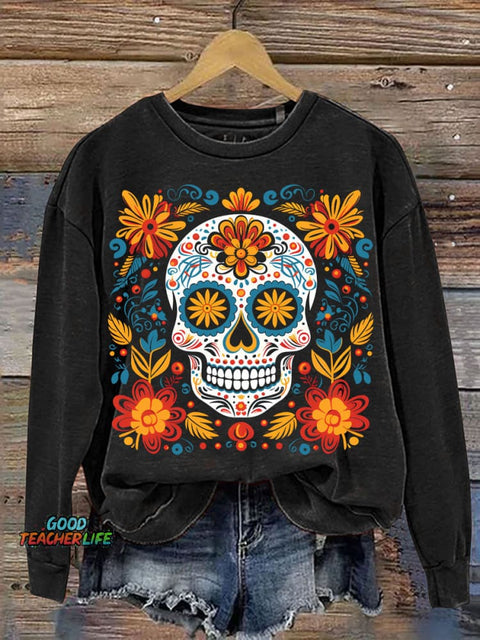Day of The Dead Decorative Pattern Casual Sweatshirt
