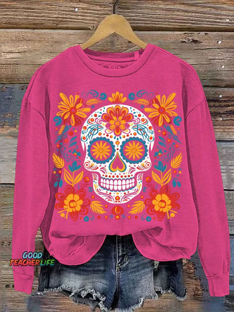 Day of The Dead Decorative Pattern Casual Sweatshirt