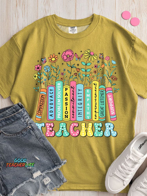 Teacher and Book T-shirt