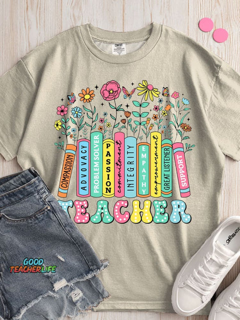 Teacher and Book T-shirt