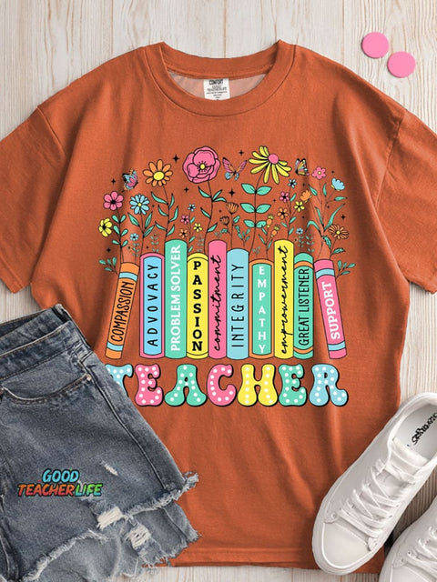 Teacher and Book T-shirt