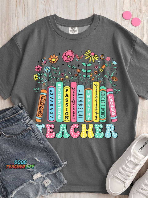 Teacher and Book T-shirt