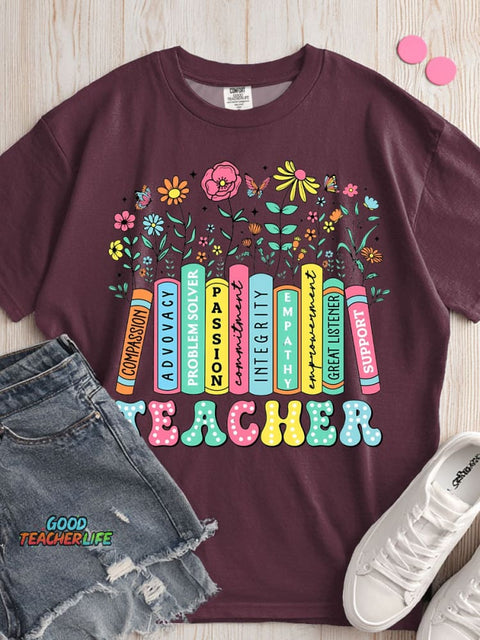 Teacher and Book T-shirt
