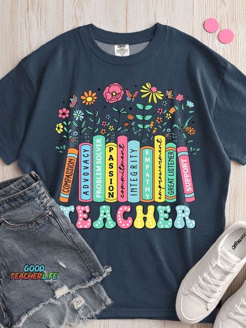 Teacher and Book T-shirt