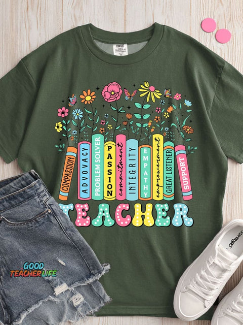 Teacher and Book T-shirt