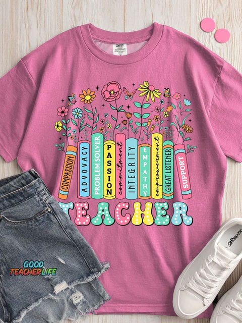 Teacher and Book T-shirt