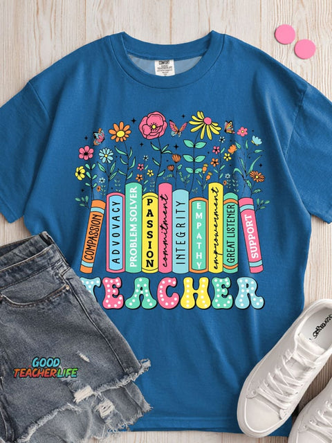 Teacher and Book T-shirt