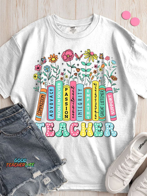 Teacher and Book T-shirt