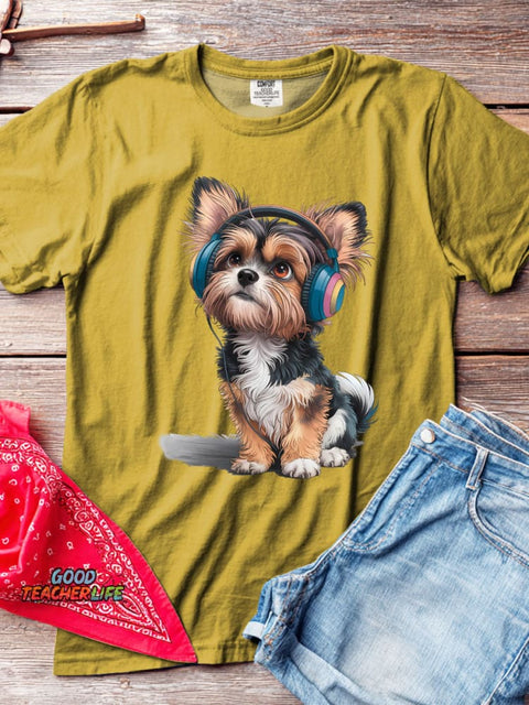 Cute Dog Decorative Pattern T-shirt