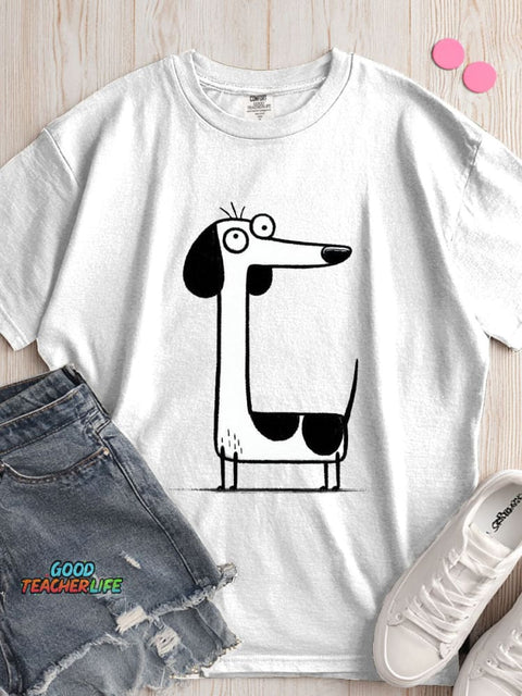 Dachshund Dog Decorative Pattern T-shirt