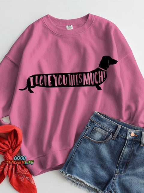 Dachshund Dog Decorative Pattern Casual Sweatshirt