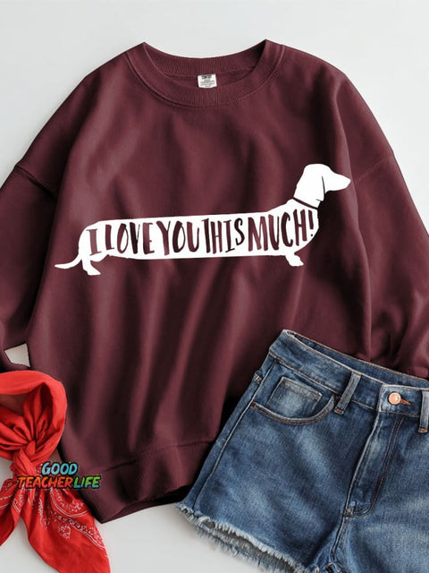 Dachshund Dog Decorative Pattern Casual Sweatshirt
