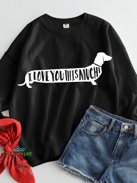 Dachshund Dog Decorative Pattern Casual Sweatshirt