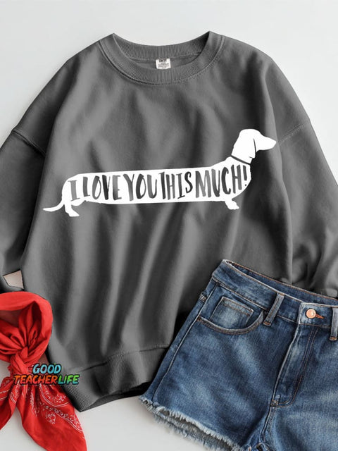 Dachshund Dog Decorative Pattern Casual Sweatshirt