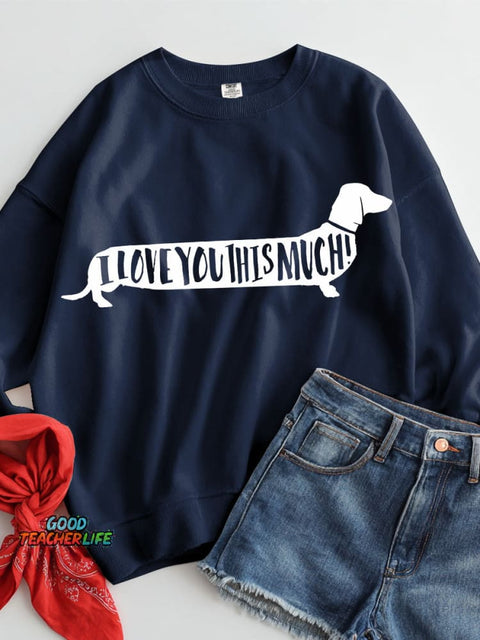 Dachshund Dog Decorative Pattern Casual Sweatshirt