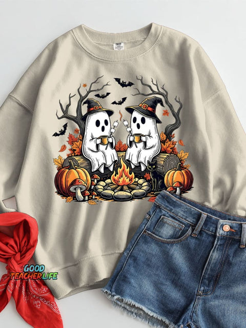 Halloween Ghost Decorative Pattern Casual Sweatshirt