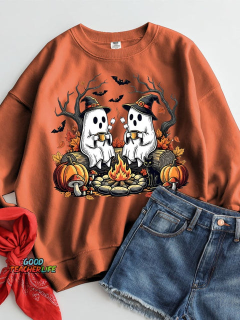 Halloween Ghost Decorative Pattern Casual Sweatshirt