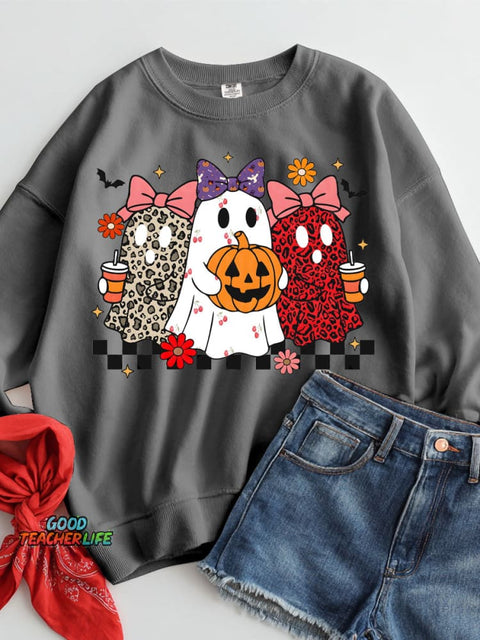 Halloween Decorative Pattern Casual Sweatshirt